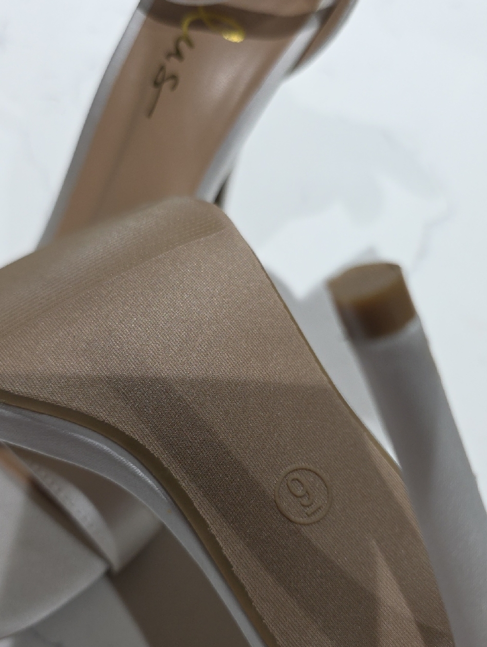 Lulus White Bow-Back Stiletto Sandals - Women Size 9.5 - Picture 8 of 9